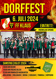 Plakat Klauser Dorffest 2024